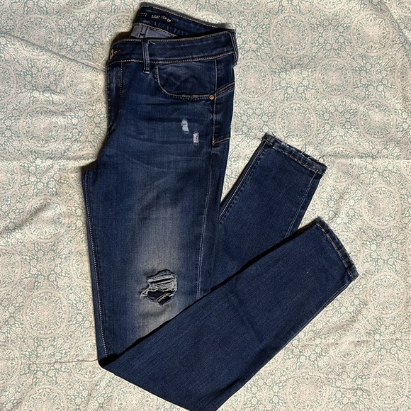 Tiffosi High Rise  Distressed Blue Jeans - Picture 5 of 7